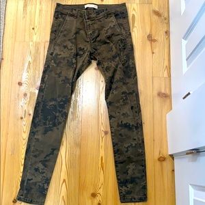 Zara basics camouflage skinny jeans